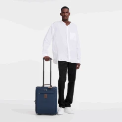 Longchamp Boxford S Suitcase Blue - Canvas -Longchamp L1422080127 1