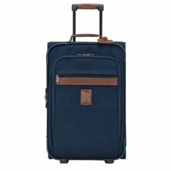 Longchamp Boxford M Suitcase Blue - Canvas