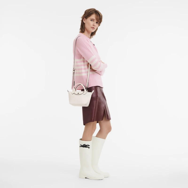 Longchamp Le Pliage Xtra XS Handbag Ecru - Leather 3 Longchamp Le Pliage Xtra XS Handbag Ecru - Leather - Image 2