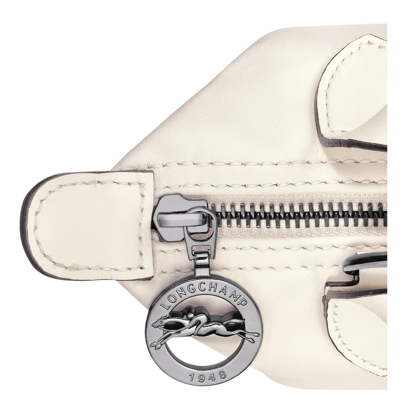 Longchamp Le Pliage Xtra XS Handbag Ecru - Leather 7 Longchamp Le Pliage Xtra XS Handbag Ecru - Leather - Image 6