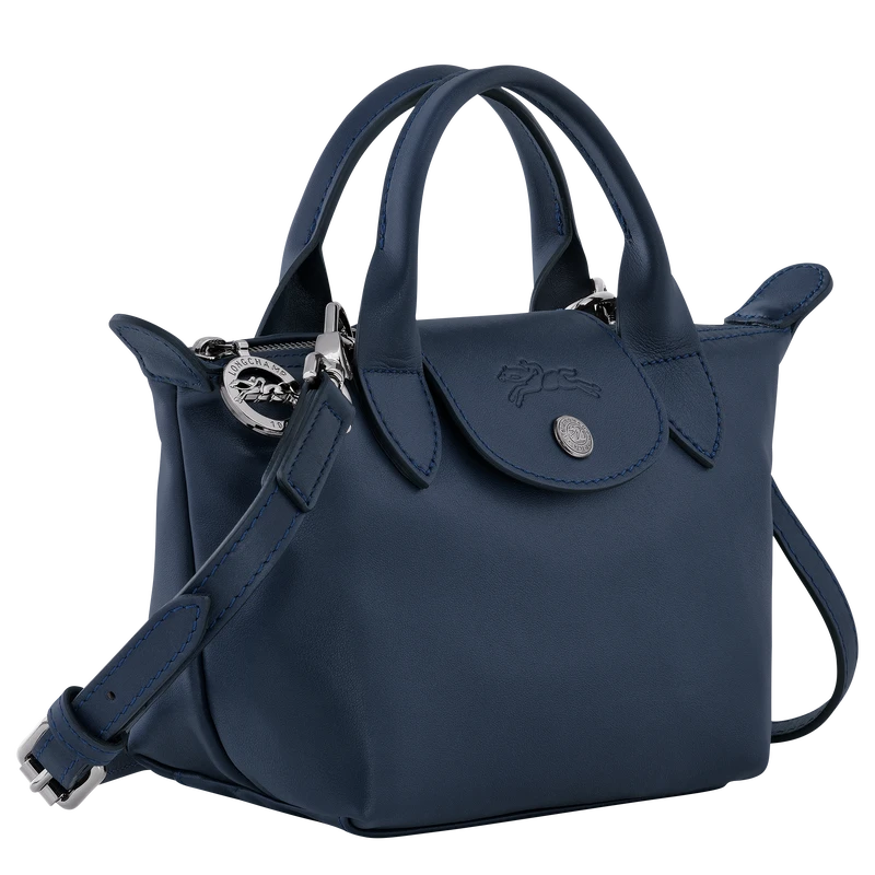 Longchamp Le Pliage Xtra XS Handbag Navy - Leather 5 Longchamp Le Pliage Xtra XS Handbag Navy - Leather - Image 3