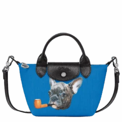 Longchamp X ToiletPaper XS Handbag Blue - Canvas