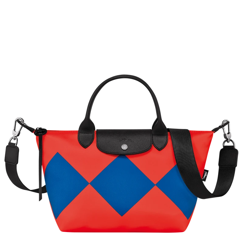 Longchamp Le Pliage Collection S Handbag Red/Cobalt - Canvas 3 Longchamp Le Pliage Collection S Handbag Red/Cobalt - Canvas