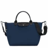 Longchamp Le Pliage Energy L Handbag Navy - Recycled Canvas