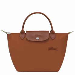 Longchamp Le Pliage Green S Handbag Cognac - Recycled Canvas