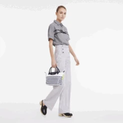 Longchamp Le Pliage Collection S Handbag Navy/White - Canvas -Longchamp L1621HDF165 1