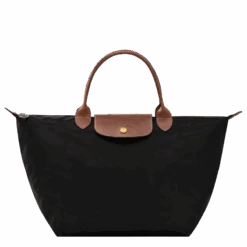 Front Page 29 Longchamp Le Pliage Original M Handbag Black - Recycled Canvas