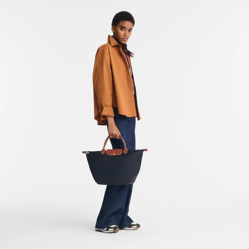 Longchamp Le Pliage Original M Handbag Black - Recycled Canvas 4 Longchamp Le Pliage Original M Handbag Black - Recycled Canvas - Image 2