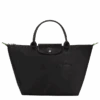 Longchamp Le Pliage Green M Handbag Black - Recycled Canvas