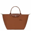 Longchamp Le Pliage Green M Handbag Cognac - Recycled Canvas 1 Longchamp Le Pliage Green M Handbag Cognac - Recycled Canvas -Longchamp L1623919504 0