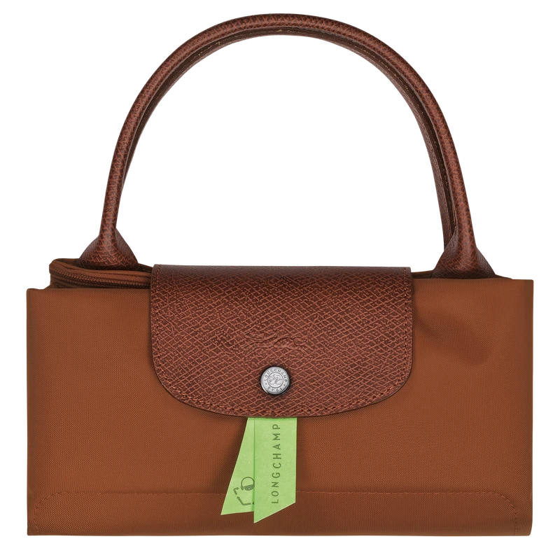 Longchamp Le Pliage Green M Handbag Cognac - Recycled Canvas 8 Longchamp Le Pliage Green M Handbag Cognac - Recycled Canvas - Image 6