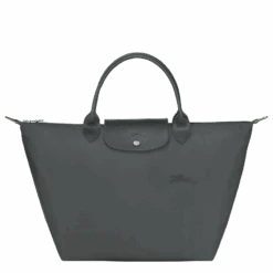 Longchamp Le Pliage Green M Handbag Graphite - Recycled Canvas
