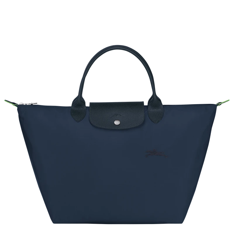 Longchamp Le Pliage Green M Handbag Navy - Recycled Canvas 3 Longchamp Le Pliage Green M Handbag Navy - Recycled Canvas