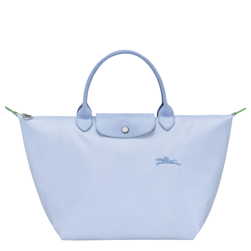 Longchamp Le Pliage Green M Handbag Sky Blue - Recycled Canvas 3 Longchamp Le Pliage Green M Handbag Sky Blue - Recycled Canvas