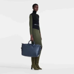 Longchamp Le Foulonné S Travel Bag Navy - Leather -Longchamp L1624021556 1