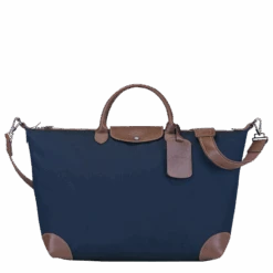 Longchamp Boxford S Travel Bag Blue - Canvas