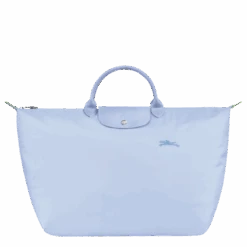 Longchamp Le Pliage Green S Travel Bag Sky Blue - Recycled Canvas