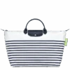 Longchamp Le Pliage Collection S Travel Bag Navy/White - Canvas