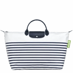 Longchamp Le Pliage Collection S Travel Bag Navy/White - Canvas