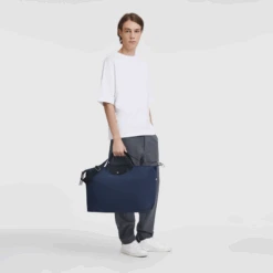 Longchamp Le Pliage Energy S Travel Bag Navy - Recycled Canvas 8 Longchamp Le Pliage Energy S Travel Bag Navy - Recycled Canvas -Longchamp L1624HSR006 1
