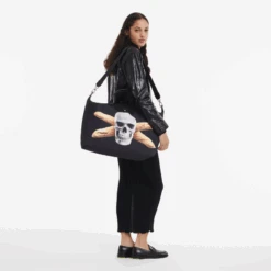 Longchamp X ToiletPaper S Travel Bag Black - Canvas -Longchamp L1624TPA001 1