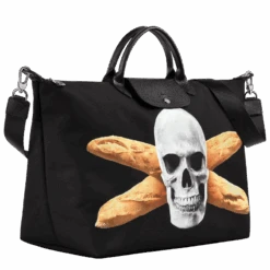 Longchamp X ToiletPaper S Travel Bag Black - Canvas -Longchamp L1624TPA001 2