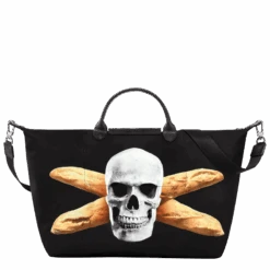 Longchamp X ToiletPaper S Travel Bag Black - Canvas -Longchamp L1624TPA001 3