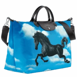 Longchamp X ToiletPaper S Travel Bag Cloud Blue - Canvas -Longchamp L1624TPB427 2