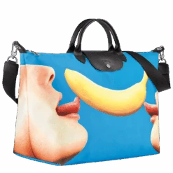 Longchamp X ToiletPaper S Travel Bag Blue - Canvas 9 Longchamp X ToiletPaper S Travel Bag Blue - Canvas -Longchamp L1624TPC127 2