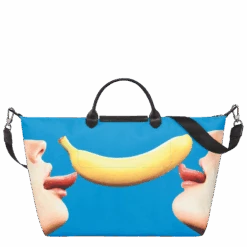 Longchamp X ToiletPaper S Travel Bag Blue - Canvas 10 Longchamp X ToiletPaper S Travel Bag Blue - Canvas -Longchamp L1624TPC127 3