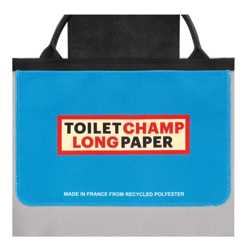 Longchamp X ToiletPaper S Travel Bag Blue - Canvas 7 Longchamp X ToiletPaper S Travel Bag Blue - Canvas - Image 5