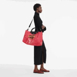 Longchamp X ToiletPaper S Travel Bag Red - Canvas -Longchamp L1624TPD545 1