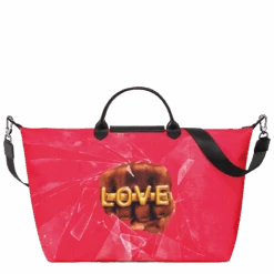 Longchamp X ToiletPaper S Travel Bag Red - Canvas -Longchamp L1624TPD545 3