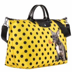 Longchamp X ToiletPaper S Travel Bag Yellow - Canvas 9 Longchamp X ToiletPaper S Travel Bag Yellow - Canvas -Longchamp L1624TPE020 2