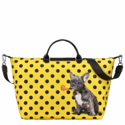 Longchamp X ToiletPaper S Travel Bag Yellow - Canvas 10 Longchamp X ToiletPaper S Travel Bag Yellow - Canvas -Longchamp L1624TPE020 3