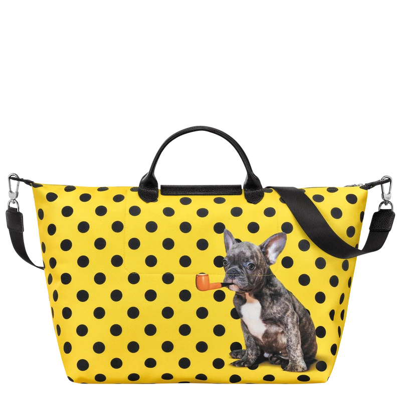 Longchamp X ToiletPaper S Travel Bag Yellow - Canvas 6 Longchamp X ToiletPaper S Travel Bag Yellow - Canvas - Image 4