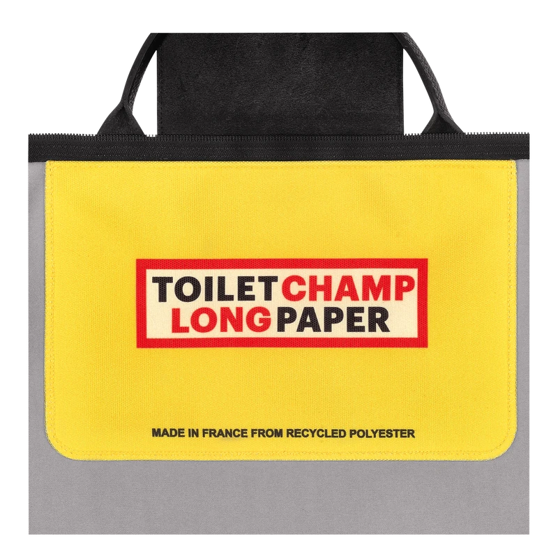 Longchamp X ToiletPaper S Travel Bag Yellow - Canvas 7 Longchamp X ToiletPaper S Travel Bag Yellow - Canvas - Image 5