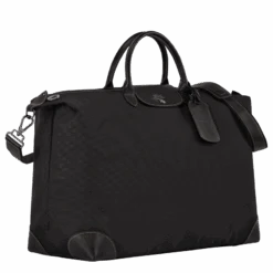 Longchamp Boxford M Travel Bag Black - Canvas 8 Longchamp Boxford M Travel Bag Black - Canvas -Longchamp L1625080001 2