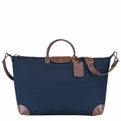Longchamp Boxford M Travel Bag Blue - Canvas