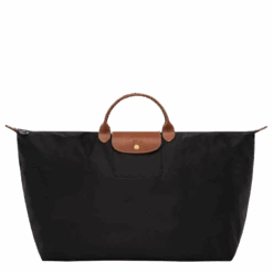 Longchamp Le Pliage Original M Travel Bag Black - Recycled Canvas