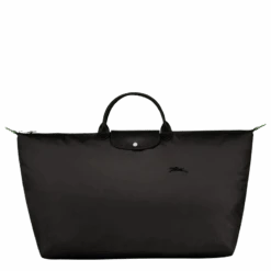 Front Page 7 Longchamp Le Pliage Green M Travel Bag Black - Recycled Canvas