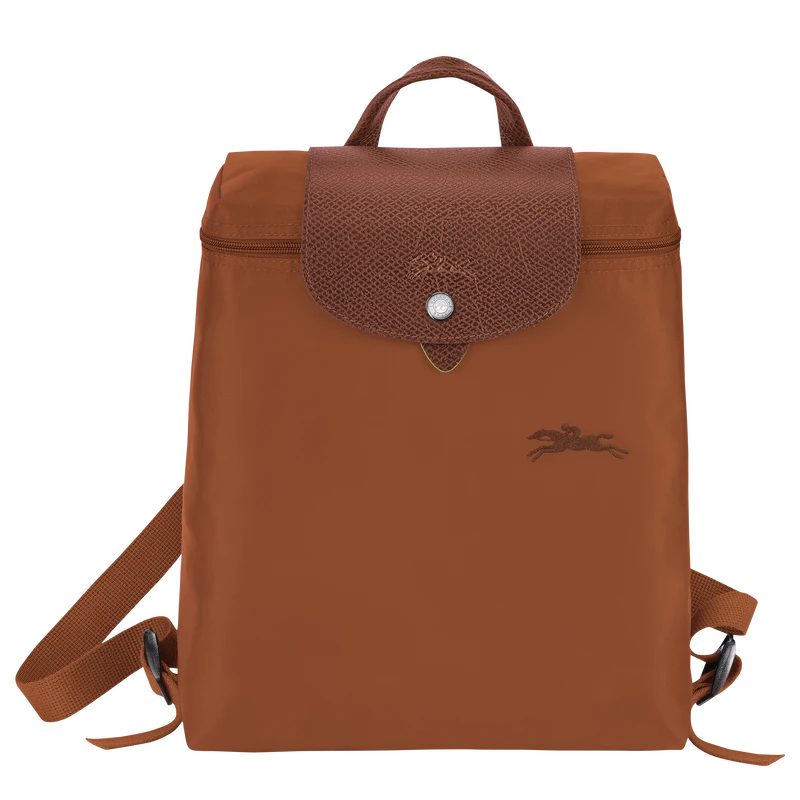 Longchamp Le Pliage Green Backpack Cognac - Recycled Canvas 3 Longchamp Le Pliage Green Backpack Cognac - Recycled Canvas