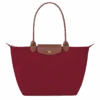 Longchamp Le Pliage Original L Tote Bag Red - Recycled Canvas