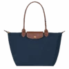 Longchamp Le Pliage Original L Tote Bag Navy - Recycled Canvas