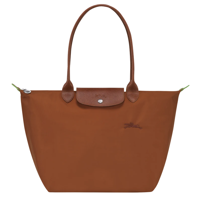 Longchamp Le Pliage Green L Tote Bag Cognac - Recycled Canvas 3 Longchamp Le Pliage Green L Tote Bag Cognac - Recycled Canvas