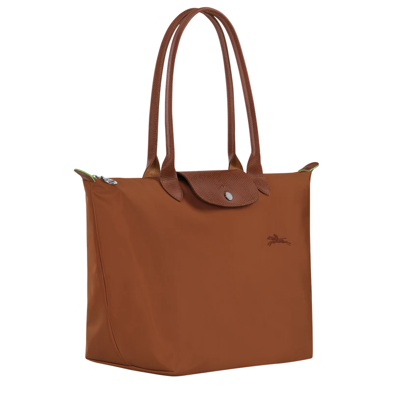 Longchamp Le Pliage Green L Tote Bag Cognac - Recycled Canvas 5 Longchamp Le Pliage Green L Tote Bag Cognac - Recycled Canvas - Image 3