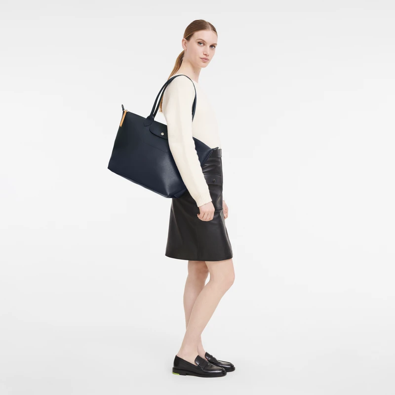 Longchamp Le Pliage City L Tote Bag Navy - Canvas 4 Longchamp Le Pliage City L Tote Bag Navy - Canvas - Image 2