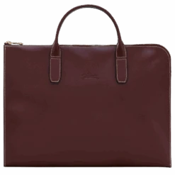 Longchamp Le Foulonné Briefcase Plum - Leather
