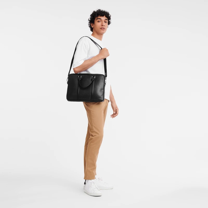 Longchamp Le Foulonné XS Briefcase Black - Leather 4 Longchamp Le Foulonné XS Briefcase Black - Leather - Image 2