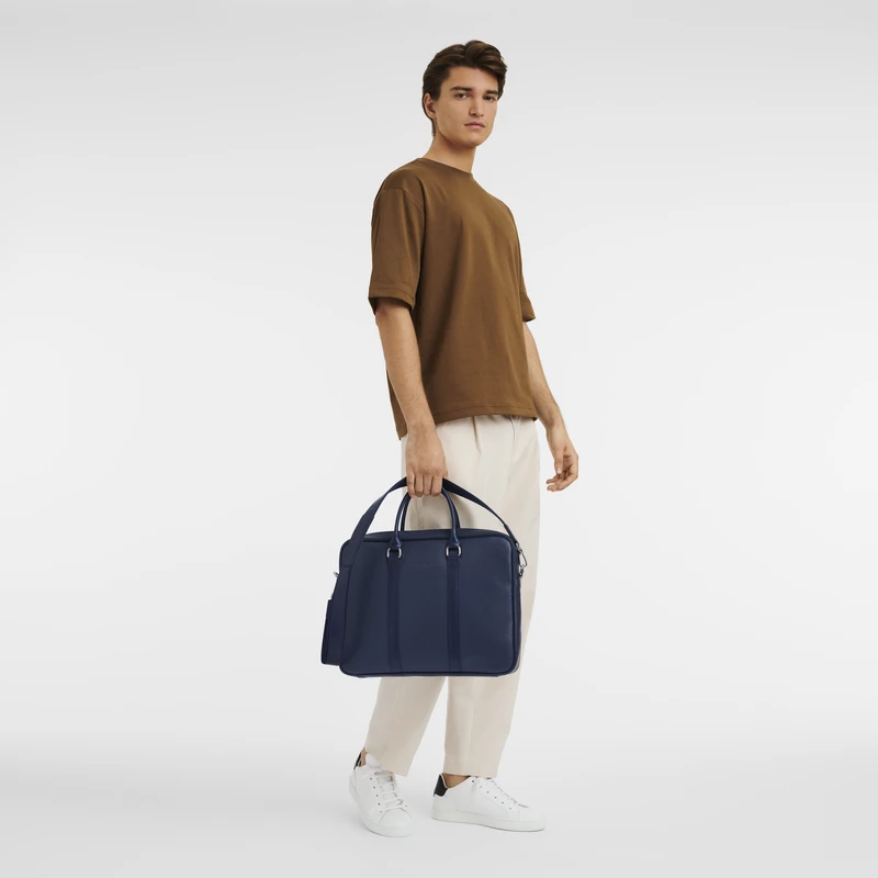 Longchamp Le Foulonné S Briefcase Navy - Leather 4 Longchamp Le Foulonné S Briefcase Navy - Leather - Image 2